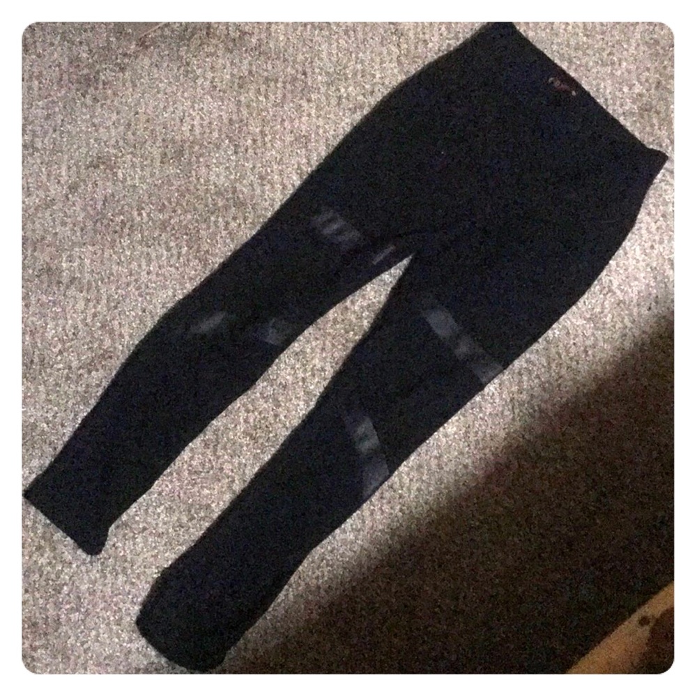 Ci Sono Leather design leggings L